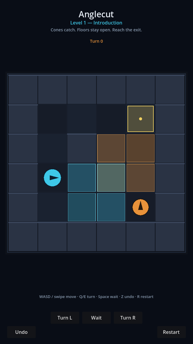 Level 1 - guard vision painted on the grid