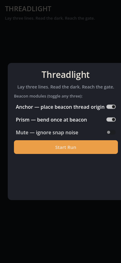 Threadlight — a scout laying intel threads across the dark vault