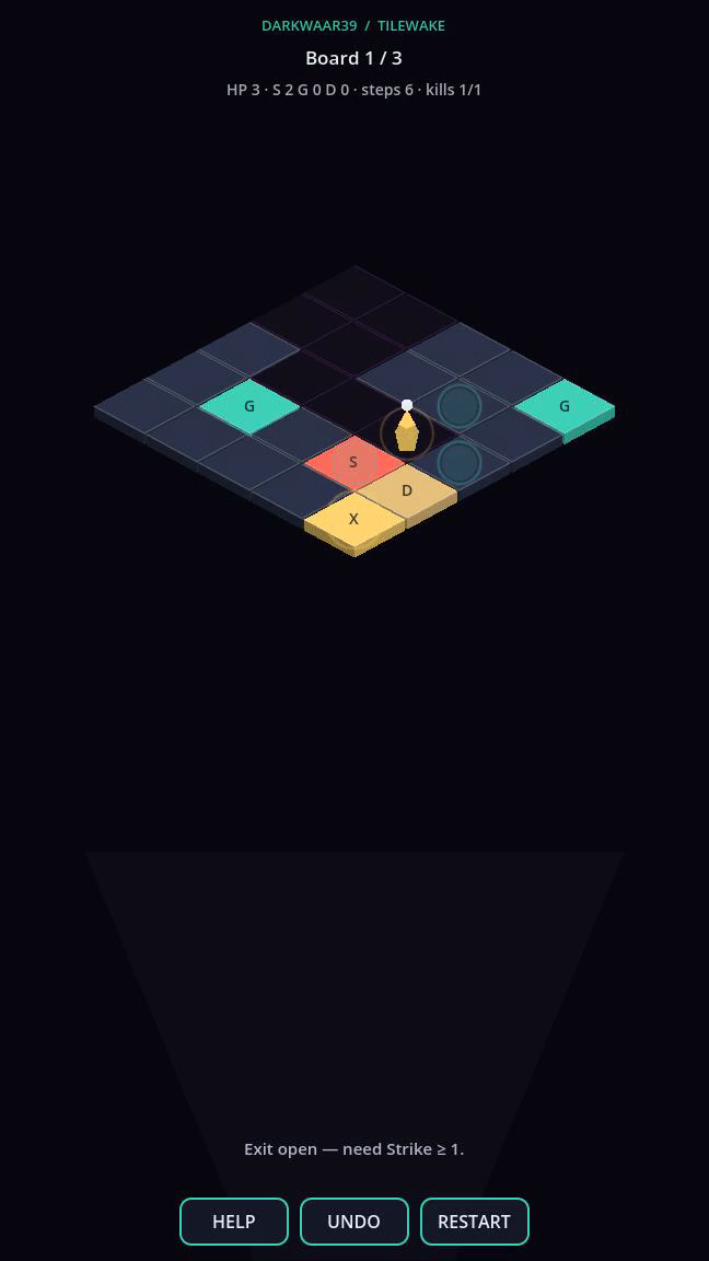Mid-board pathing with spent voids and a narrowed route toward the exit